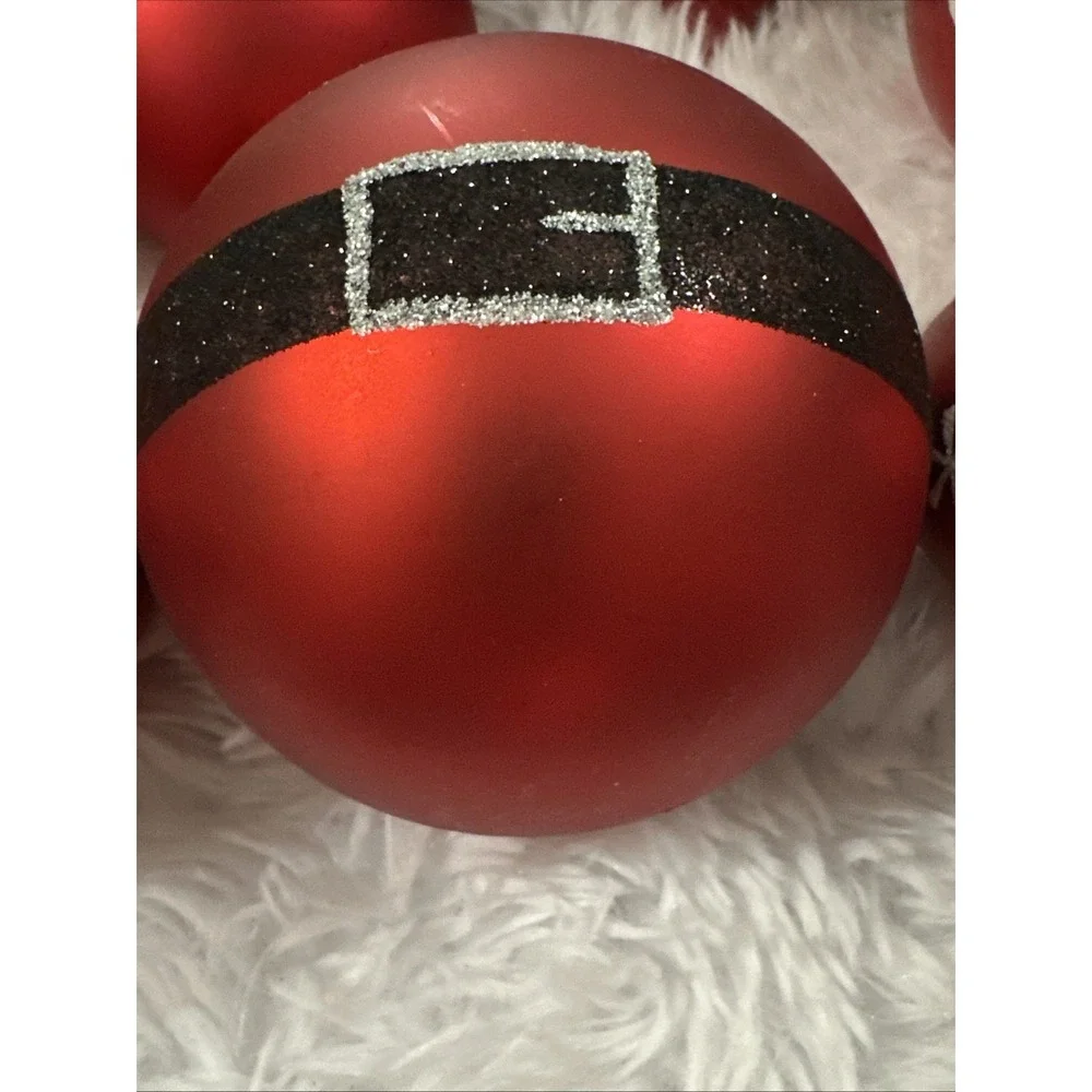 SANTA CLAUS CHRISTMAS ORNAMENT HANDPAINTED Ho‎ Ho Ho Holiday Set